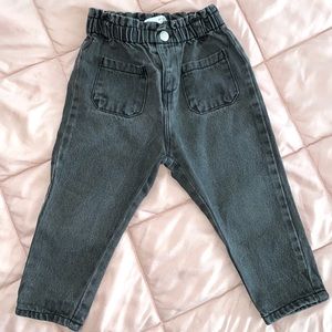 Zara Black denim pants. 12-18 months.